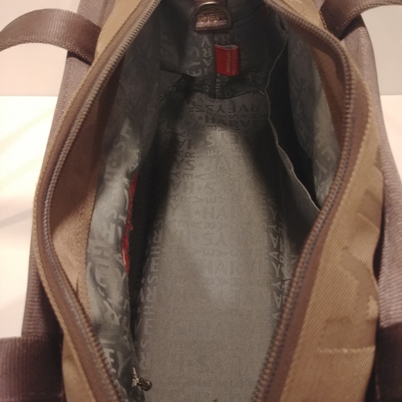 Rare Harvey's Original Seatbelt Embossed Monogram Large Satchel Handbag USA Made - Picture 11 of 16